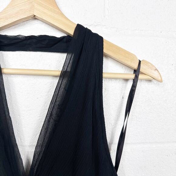 Vintage Max Azria Y2K Silk Fairy Grunge Midi Dress Womens 4 Whimsy Goth Vamp - Picture 12 of 16